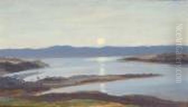 Kyle Of Sutherland Oil Painting by David Young Cameron