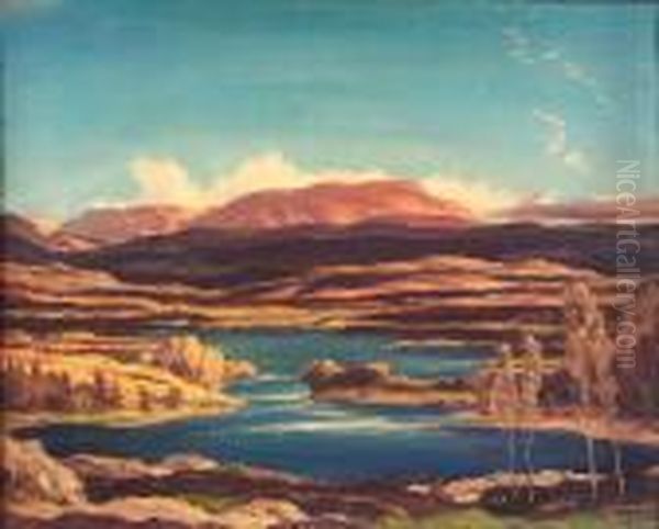 The Woods And Waters, Badenoch Oil Painting by David Young Cameron