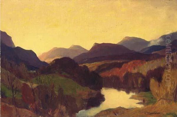 Afterglow, Glen Lyon Oil Painting by David Young Cameron