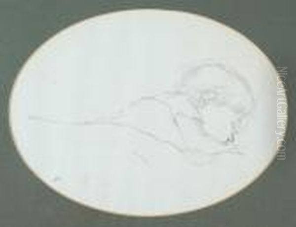 Sketch Of A Sleeping Child Oil Painting by David Young Cameron