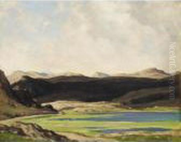 The Perthshire Hills Oil Painting by David Young Cameron