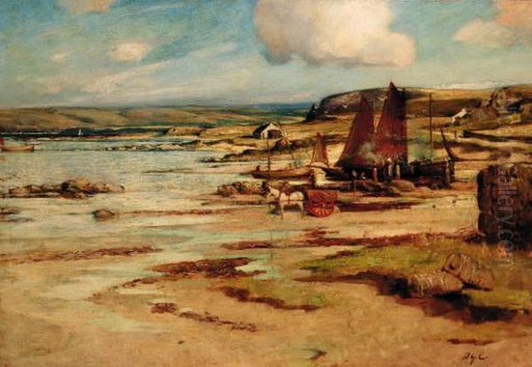 Blackwaterfoot, Arran Oil Painting by David Young Cameron