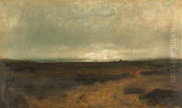 Evening On The Moors Oil Painting by David Young Cameron