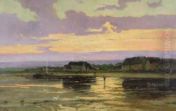 Solitude in the Evening Morsalines Oil Painting by Marie Joseph Leon Clavel Iwill