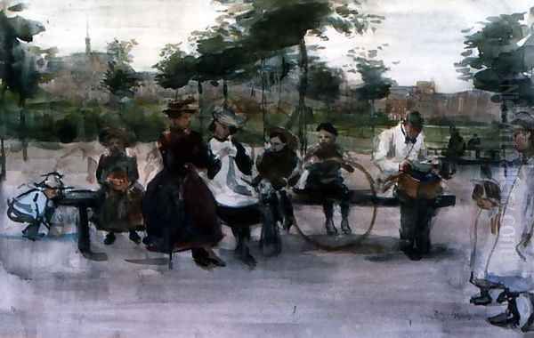 The Park Bench Amsterdam Oil Painting by Isaac Israels