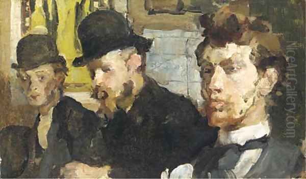 Group portrait Oil Painting by Isaac Israels