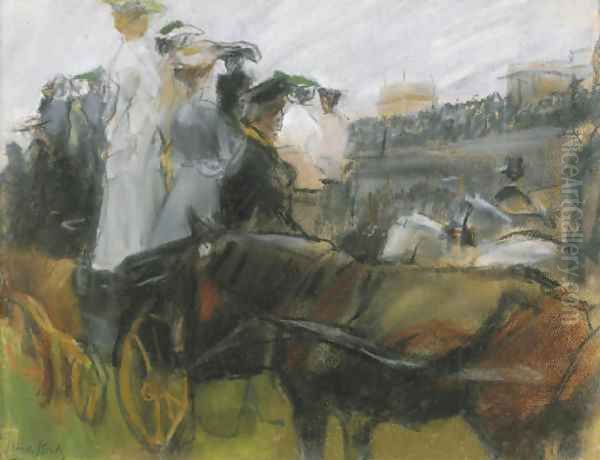 At the Longchamps races, Paris Oil Painting by Isaac Israels