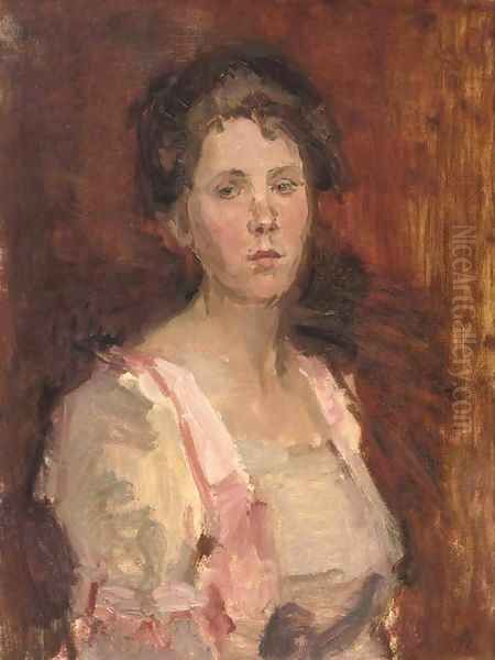 Pretty in pink Oil Painting by Isaac Israels