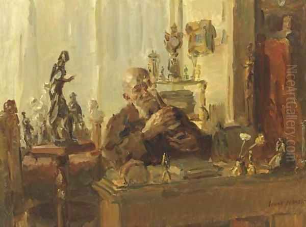 The antique dealer Oil Painting by Isaac Israels