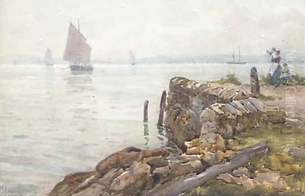 The return of the herring boats Oil Painting by William Ayerst Ingram