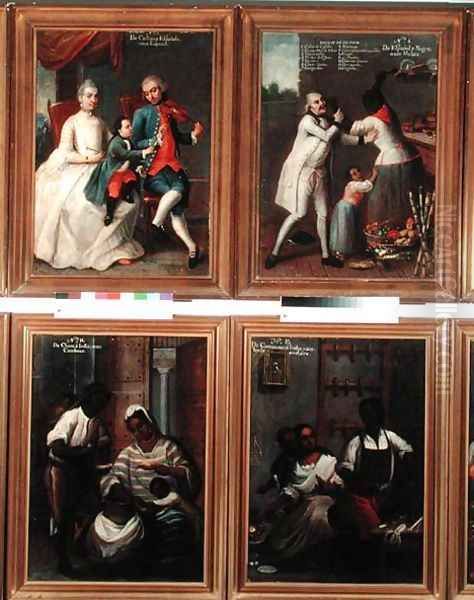 Four Different Racial Groups 3 Oil Painting by Andres de Islas