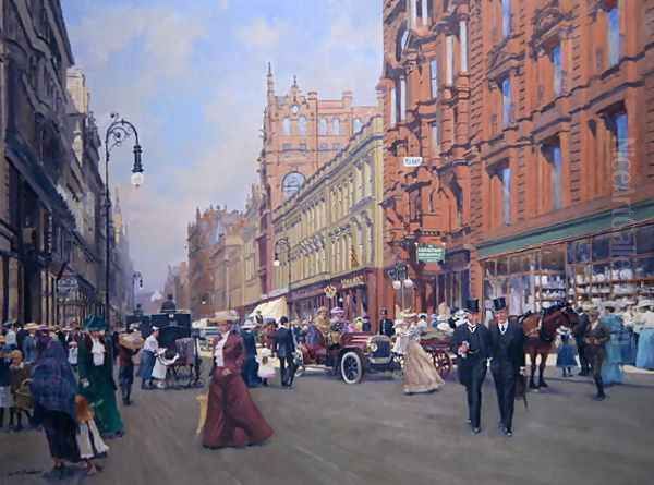 Buchanan Street in 1910 Oil Painting by Samuel Ireland