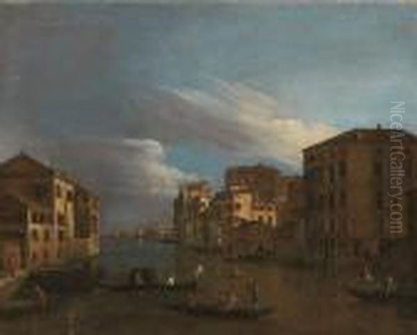 Vue Du Grand Canal Oil Painting by (Giovanni Antonio Canal) Canaletto