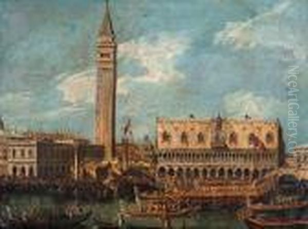 The Molo From The Bacino Di San Marco Oil Painting by (Giovanni Antonio Canal) Canaletto