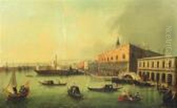 The Doge's Palace, Venice Oil Painting by (Giovanni Antonio Canal) Canaletto