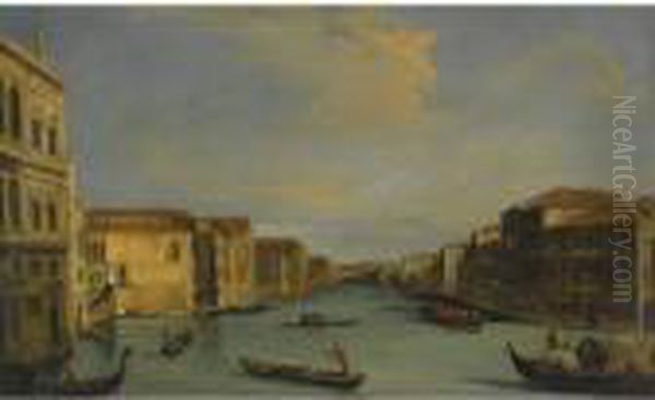 Venice, A View Of The Grand 
Canal Looking North-east From The Palazzo Balbi To The Rialto Bridge Oil Painting by (Giovanni Antonio Canal) Canaletto