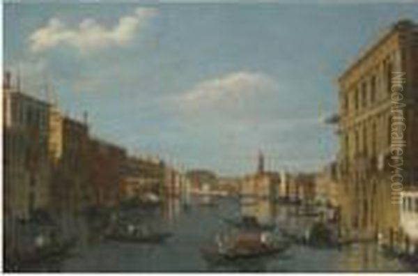 Venice, A View Of The Grand Canal Looking North West From The
Palazzo Vendramin-calergi To S. Geremia And The Palazzo
Flangini Oil Painting by (Giovanni Antonio Canal) Canaletto