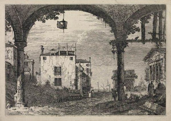 The Portico With The Lantern Oil Painting by (Giovanni Antonio Canal) Canaletto