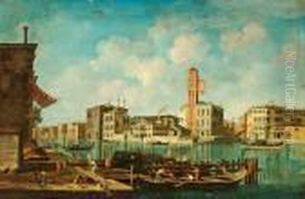 Hans Efterfoljd, Motiv Fran Venedig Oil Painting by (Giovanni Antonio Canal) Canaletto