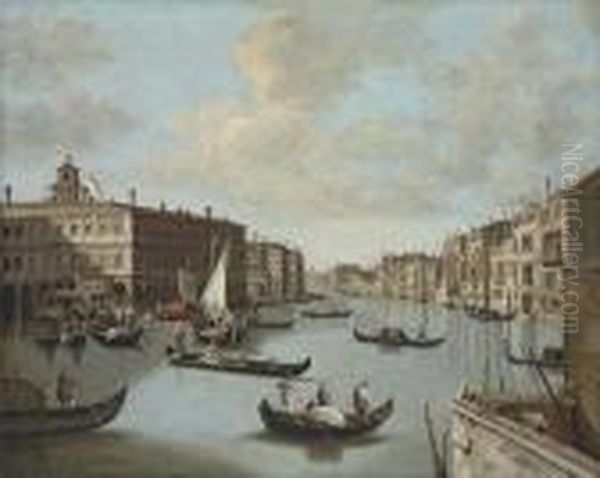 The Grand Canal, Venice Oil Painting by (Giovanni Antonio Canal) Canaletto