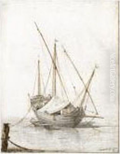 Study Of A Merchant Vessel Oil Painting by (Giovanni Antonio Canal) Canaletto