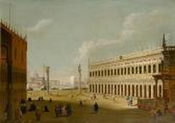 The Piazzetta San Marco, Venice Oil Painting by (Giovanni Antonio Canal) Canaletto