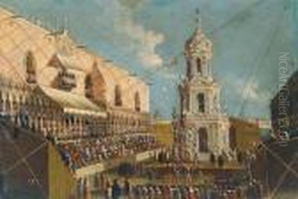 Drei Venezianische Veduten Oil Painting by (Giovanni Antonio Canal) Canaletto