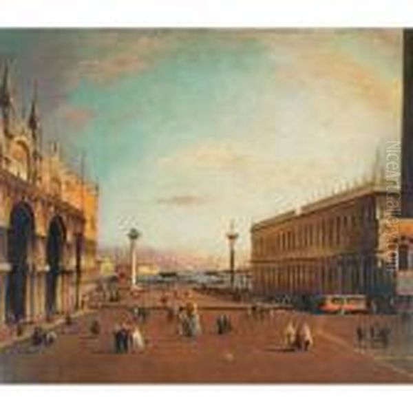 The Grand Canal From Piazza San Marco Oil Painting by (Giovanni Antonio Canal) Canaletto