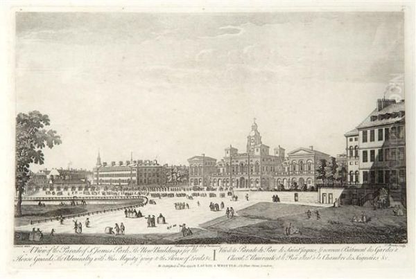 A View Of The Parade At St. 
James's Park, The New Buildings For The Horseguards, The Admiralty With 
His Majesty Going To The House Of Lords Etc Oil Painting by (Giovanni Antonio Canal) Canaletto