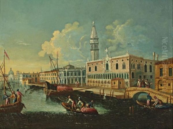 Le Palais Des Doges Oil Painting by (Giovanni Antonio Canal) Canaletto