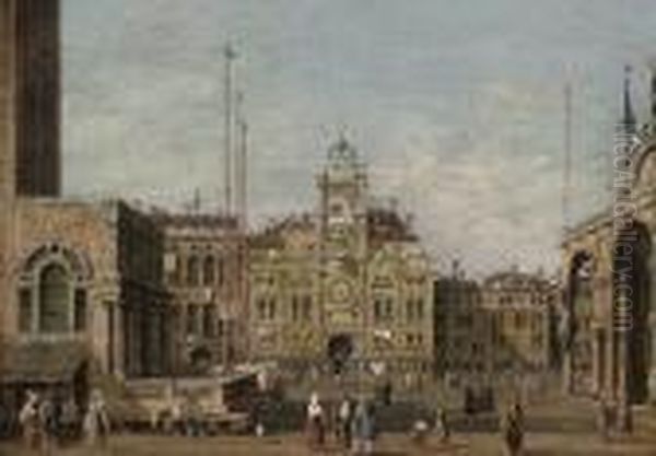 Piazza San Marco, Venice Oil Painting by (Giovanni Antonio Canal) Canaletto