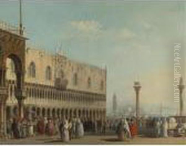 Piazza San Marco Oil Painting by (Giovanni Antonio Canal) Canaletto