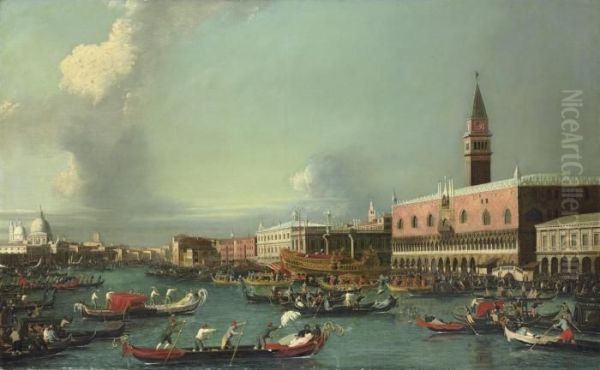 The Feast Day Of The Ascension, Venice Oil Painting by (Giovanni Antonio Canal) Canaletto