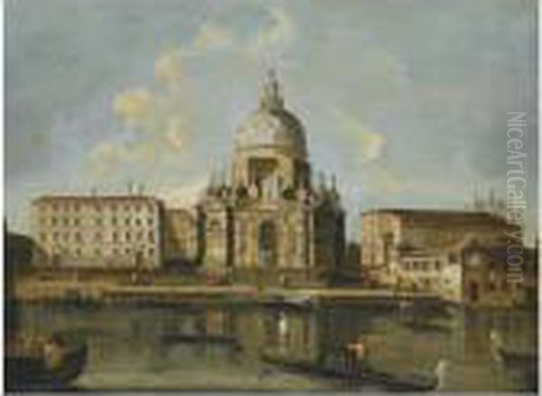 Venice, A View Of Santa Maria Della Salute Oil Painting by (Giovanni Antonio Canal) Canaletto