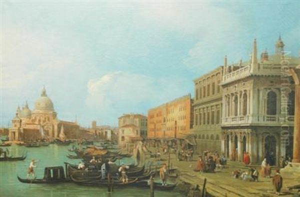 A View Of Venice Oil Painting by (Giovanni Antonio Canal) Canaletto