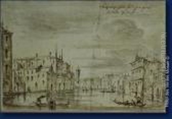 Le Grand Canal Oil Painting by (Giovanni Antonio Canal) Canaletto