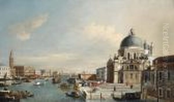 The Entrance To The Grand Canal Oil Painting by (Giovanni Antonio Canal) Canaletto