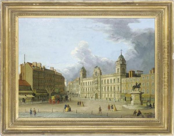 The Old Northumberland House Oil Painting by (Giovanni Antonio Canal) Canaletto