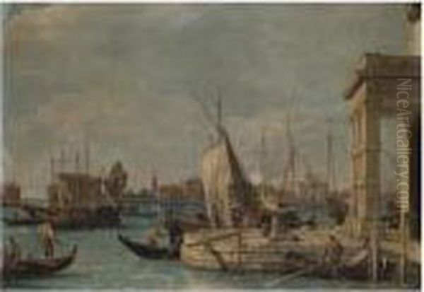 Venice, A View Of The Dogana Oil Painting by (Giovanni Antonio Canal) Canaletto