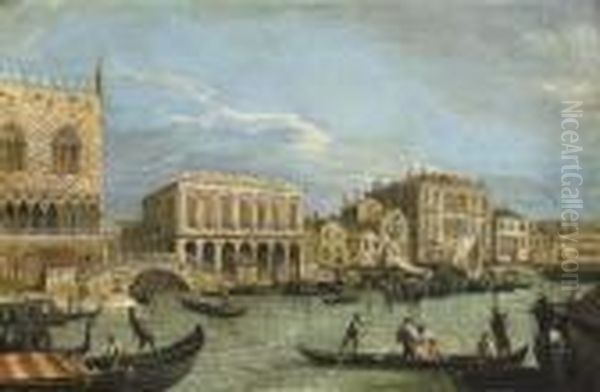 The Grand Canal, Venice Oil Painting by (Giovanni Antonio Canal) Canaletto