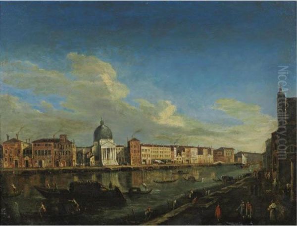 The Grand Canal Oil Painting by (Giovanni Antonio Canal) Canaletto