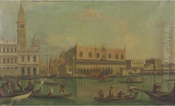 View Of Palazzo Ducale Oil Painting by (Giovanni Antonio Canal) Canaletto