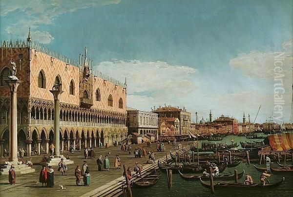 Views Of The Grand Canal: Two Oil Painting by (Giovanni Antonio Canal) Canaletto