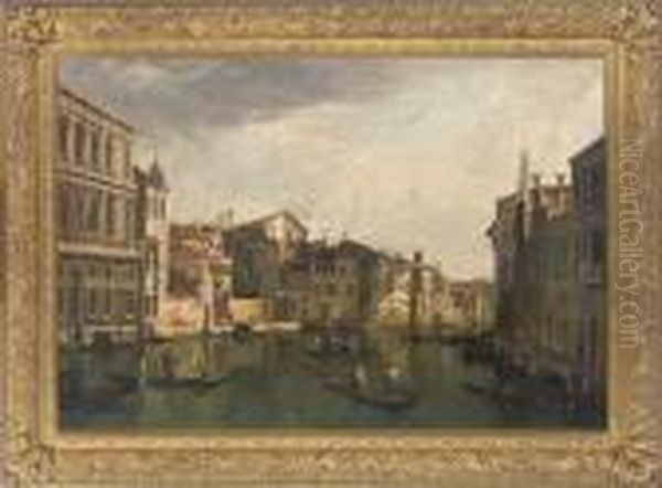 A Peaceful Day On The Grand Canal Oil Painting by (Giovanni Antonio Canal) Canaletto