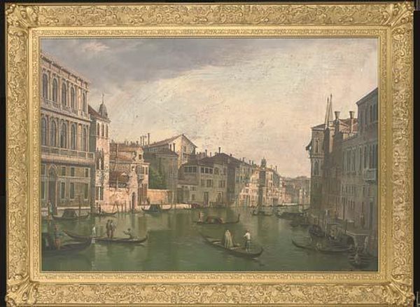 A Peaceful Day On The Grand Canal, Venice Oil Painting by (Giovanni Antonio Canal) Canaletto