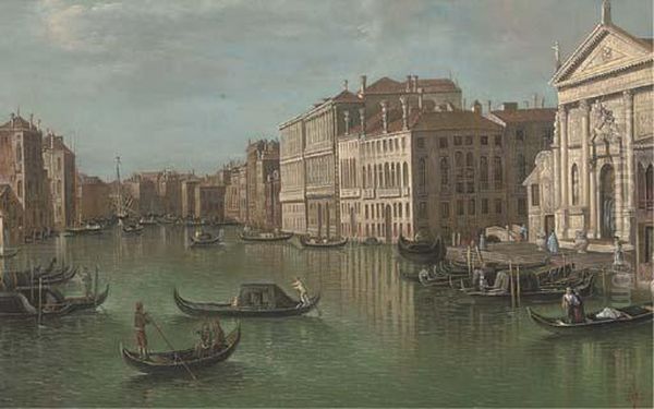 The Grand Canal Oil Painting by (Giovanni Antonio Canal) Canaletto