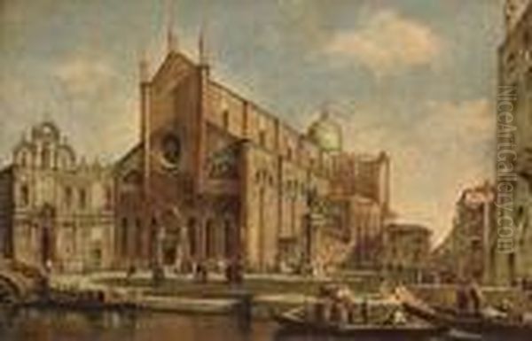 Campo San Giovanni E Paolo, Venice Oil Painting by (Giovanni Antonio Canal) Canaletto