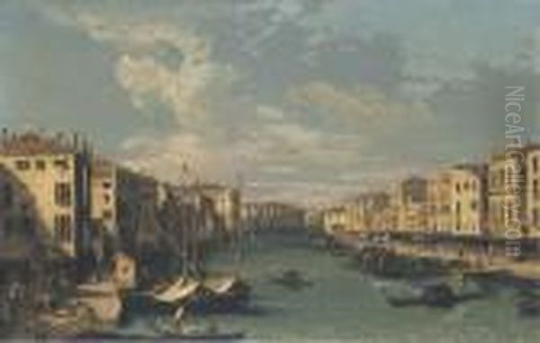 The Grand Canal, Looking South-west From The Rialto Bridge To Thepalazzo Foscari Oil Painting by (Giovanni Antonio Canal) Canaletto