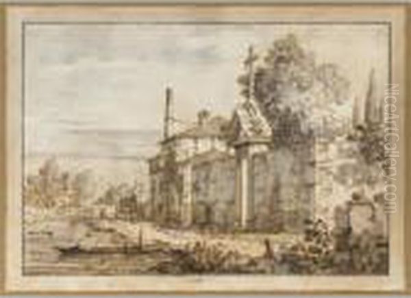 Lot Sold. Oil Painting by (Giovanni Antonio Canal) Canaletto