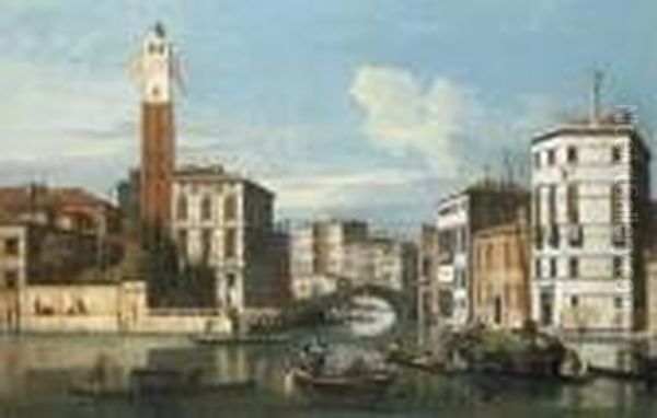 The Grand Canal, Venice, With A 
View Of Saint Jeremia, The Palazzolabia And The Entrance To The 
Cannareggio Oil Painting by (Giovanni Antonio Canal) Canaletto